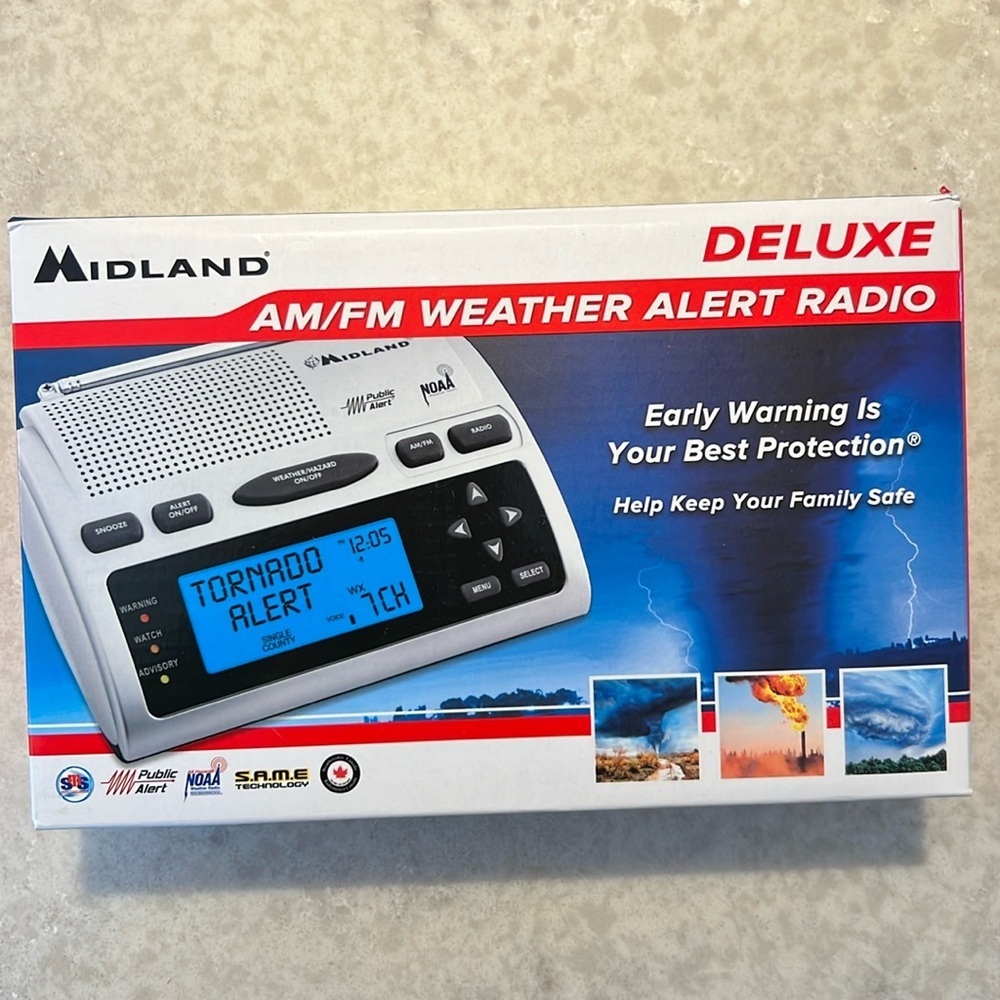 New Midland Deluxe AM/FM Weather Alert System WR300
